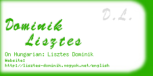 dominik lisztes business card